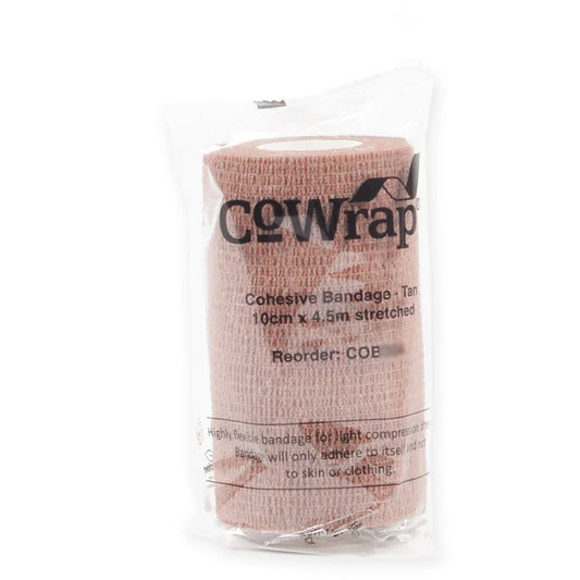 CoWrap¨ Cohesive Bandage Non-Sterile Latex Free 5cm x 4.5m Stretched Tan