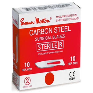 SWANN-MORTON SCALPEL BLADES No10a - Box 100